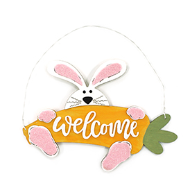 Easter welcome front door hanging wooden decor