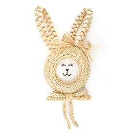 Corn husk natural material bunny ornament