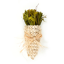 Corn husk natural material carrot decor