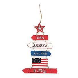 US Independence day wooden front door hanging decor