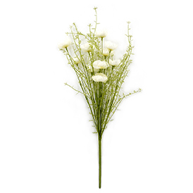 White floral artifical flowers bush
