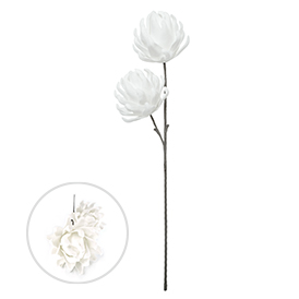 White PE protea cynaroides artifical flower stem