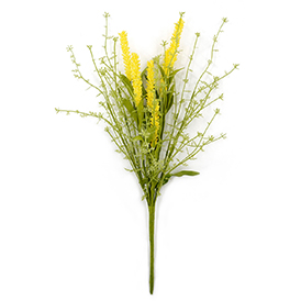 Yellow heather floral artifical flowers bush