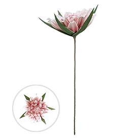 Artificial flowers pink dahlia stem