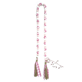 Pink beads and tassels garland