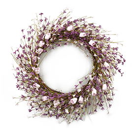 Spring winter jasmine wreath purple
