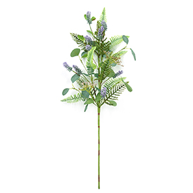 Faux lavender and fern stem