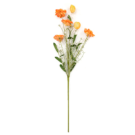 Floral artificial flowers stem
