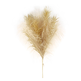 Light brown pampas and artificial leaf combination