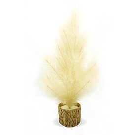 Yellow pampas woven base