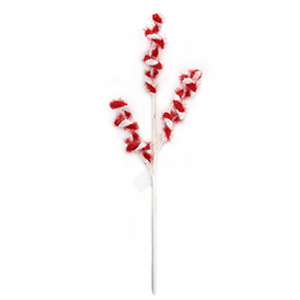 Red white curly christmas decoration