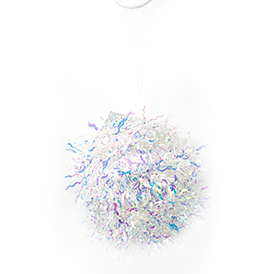 Iridescent tinsel ball