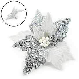 Silver white flower