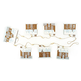 Fence house garland decor