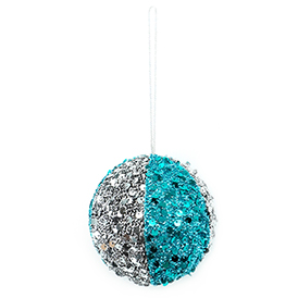 Blue silver ball