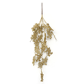 Gold leaf ice hanging ornaments