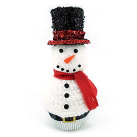 Black hat snowman decoration