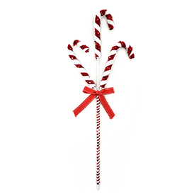 Glitter red white candy cane spray