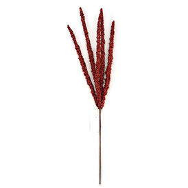 Red artificial glitter branch pick