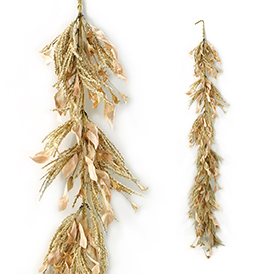 Paper-leaf plastic garland