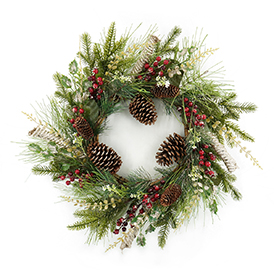 Pinecone fern  wreath